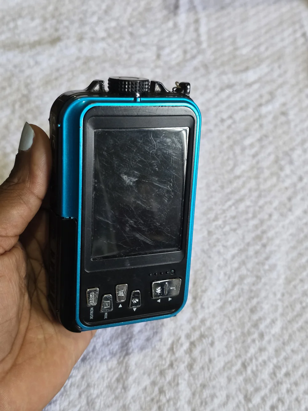 Compact Blue Digital Camera - Portable Point & Shoot